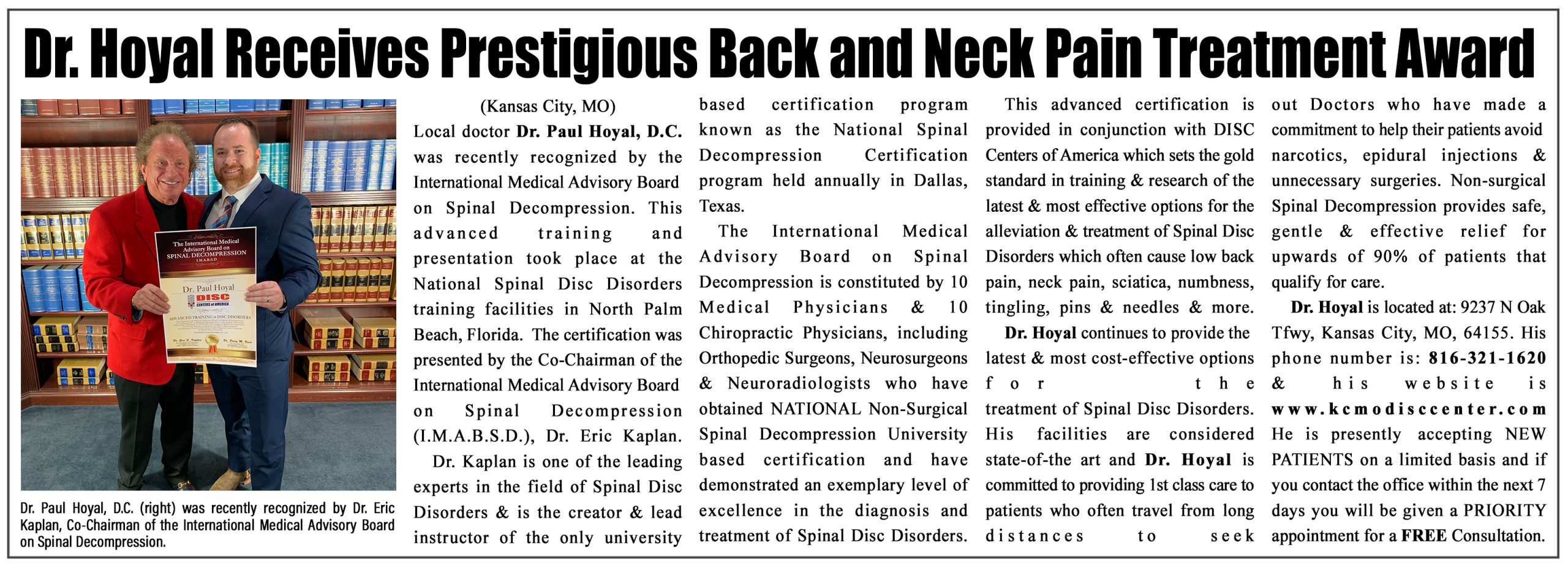 Image of newspaper ad.