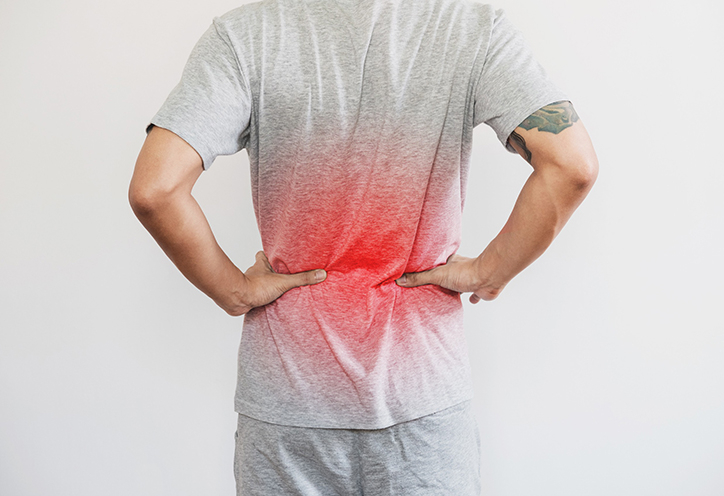 Image of a man with back pain.