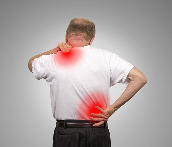 Image of a man with disc pain.